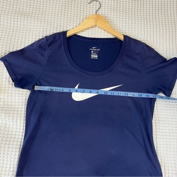 Women's Nike Dri-Fit Scoop Neck Navy Medium Athletic Top - Picture 3 of 6